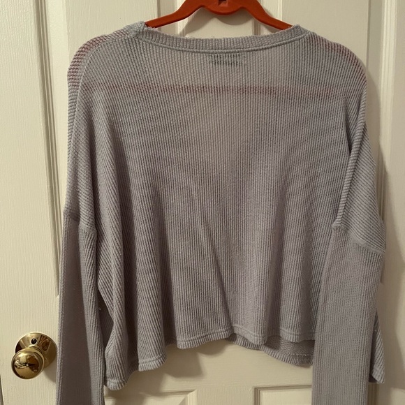 Urban Outfitters Baby Blue Slouchy Button Up Sweater - Picture 4 of 4